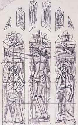 DESIGN FOR WINDOW FOR DOWNE CHURCH by Evie Hone HRHA (1894-1955) HRHA (1894-1955) at Whyte's Auctions
