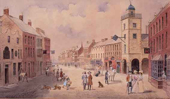 HIGH STREET, BELFAST, 1786, AFTER J. NIXON by Joseph William Carey sold for �1,650 at Whyte's Auctions