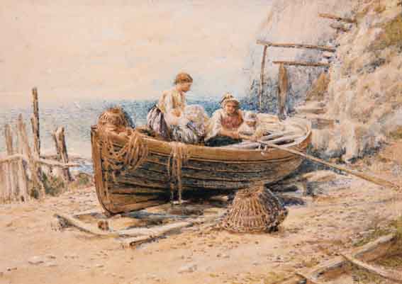 THE YOUNG BOATMEN by Myles Birket Foster RWS (1825-1899) at Whyte's Auctions