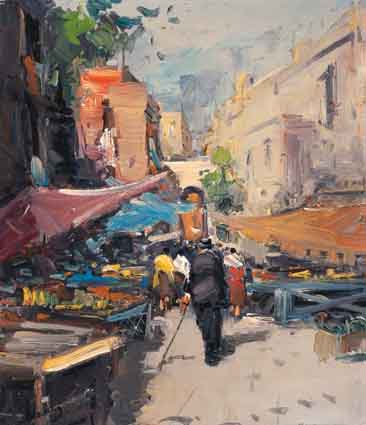 THE MARKET PLACE by Ken Moroney sold for �2,666 at Whyte's Auctions