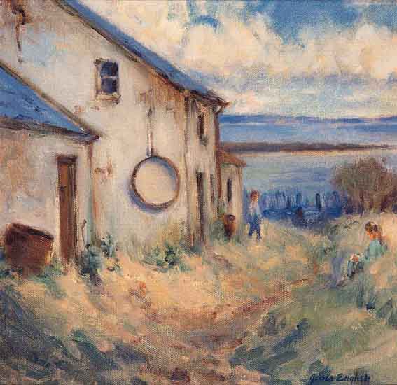 OUTHOUSES, BALLYVAUGHAN by James English sold for �1,015 at Whyte's Auctions