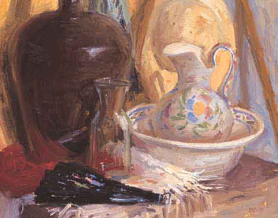 STILL LIFE WITH SPANISH JUG by Paul Kelly (b.1968) at Whyte's Auctions
