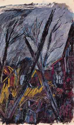 OUR BACK GARDEN, 1951 (with another TREES IN WINTER, 1951, on reverse) by Tony O'Malley HRHA (1913-2003) at Whyte's Auctions