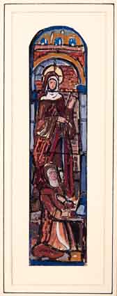 SAINT BRIGID (DESIGN FOR STAINED GLASS) by Evie Hone HRHA (1894-1955) at Whyte's Auctions