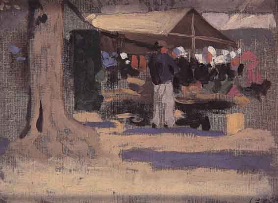THE MARKET, CONCARNEAU by William John Leech RHA ROI (1881-1968) at Whyte's Auctions