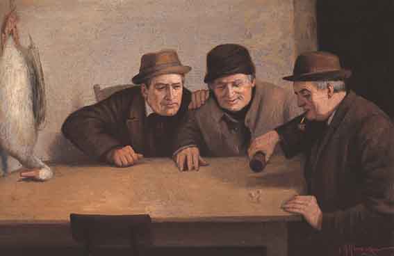 THE DICE THROWERS by Joseph Malachy Kavanagh RHA (1856-1918) at Whyte's Auctions