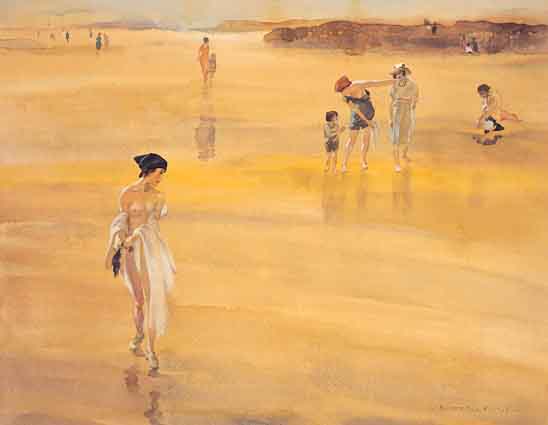 FIGURES ON A BEACH by Sir William Russell Flint PRWS RA RE RSW (Scottish, 1880-1969) at Whyte's Auctions