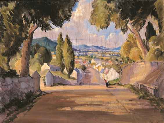 VILLAGE, COUNTY WICKLOW by George Gault sold for �888 at Whyte's Auctions
