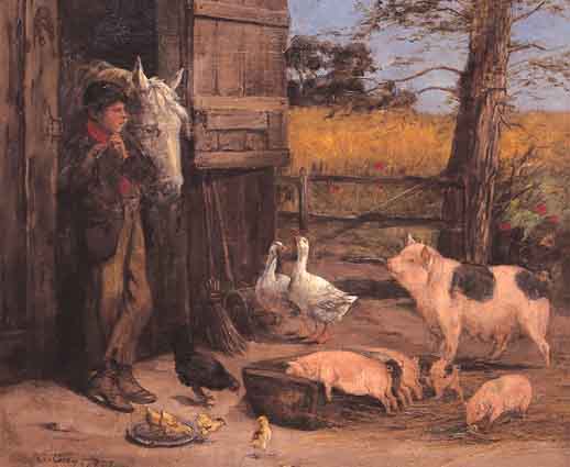 FARMYARD RECITAL by Gregor Grey (fl.1870s-1911) at Whyte's Auctions