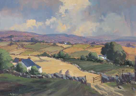 LANDSCAPE WITH COTTAGES, COUNTY ARMAGH by George K. Gillespie RUA (1924-1995) at Whyte's Auctions