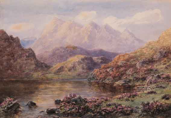 MACGILLICUDDY'S REEKS FROM BARFINNCHY, COUNTY KERRY by Alexander Williams RHA (1846-1930) at Whyte's Auctions