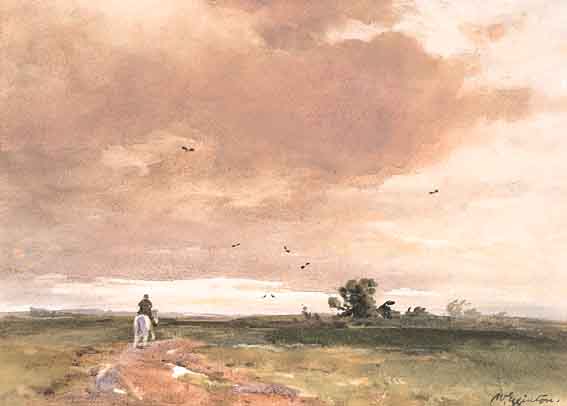 LONE RIDER IN LANDSCAPE AT SUNDOWN by Wycliffe Egginton sold for 1,269 at Whyte's Auctions