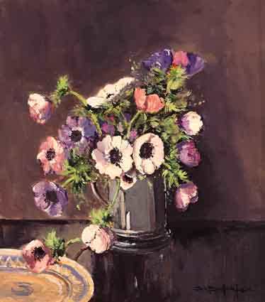 STILL LIFE JUG OF FLOWERS by George K. Gillespie RUA (1924-1995) at Whyte's Auctions