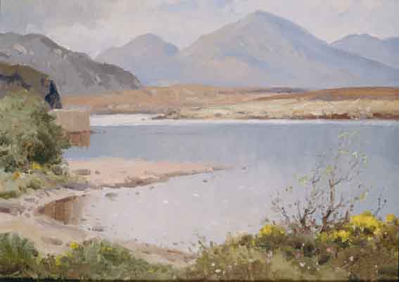 KYLEMORE LAKE AND THE MAAM TURKS by Maurice Canning Wilks RUA ARHA (1910-1984) at Whyte's Auctions