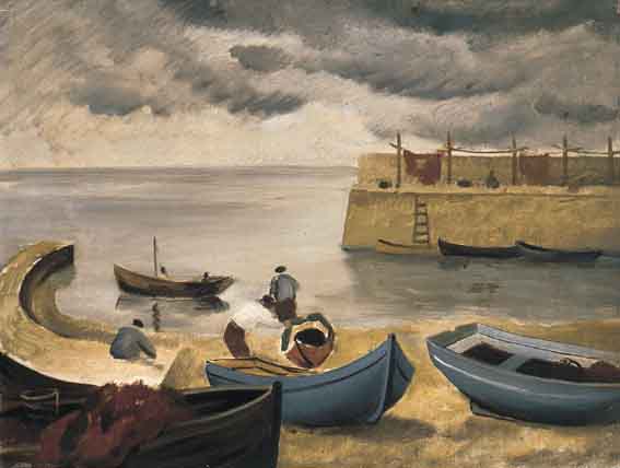 THE JETTY AND BOAT COVE, ARDMORE, COUNTY WATERFORD by Joan Jameson (1892-1953) at Whyte's Auctions