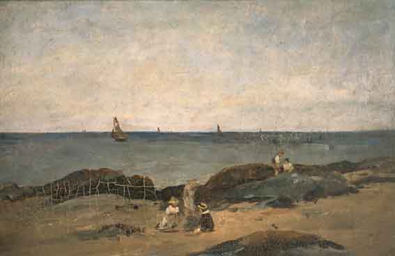 CHILDREN BY THE SEASIDE by Nathaniel Hone RHA (1831-1917) at Whyte's Auctions