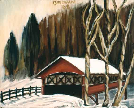 GARAGE IN THE SNOW by Christy Brown sold for �2,539 at Whyte's Auctions