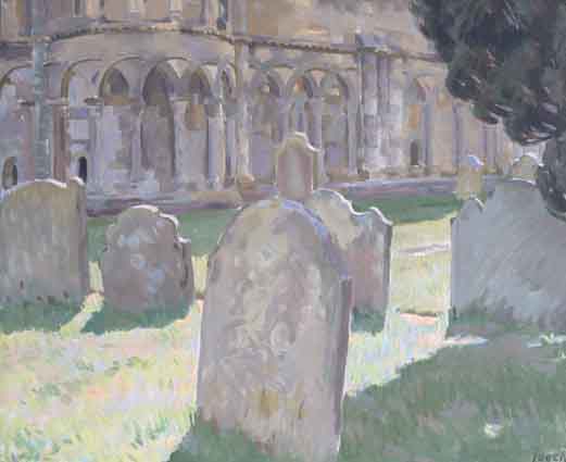 THE NORMAN COLONNADE, CHRISTCHURCH PRIORY by William John Leech RHA ROI (1881-1968) at Whyte's Auctions