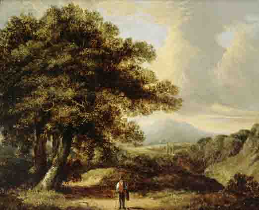 WICKLOW LANDSCAPE WITH SOLITARY LANDSCAPE by James Arthur O'Connor sold for 5,713 at Whyte's Auctions