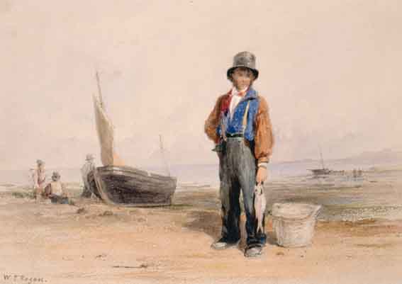 A FISHERMAN HOLDING A POLLACK by William P. Rogers (fl.1846-1872) at Whyte's Auctions