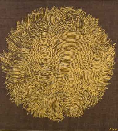 YELLOW WHORLS (SILK SCARF) by Patrick Scott HRHA (1921-2014) at Whyte's Auctions