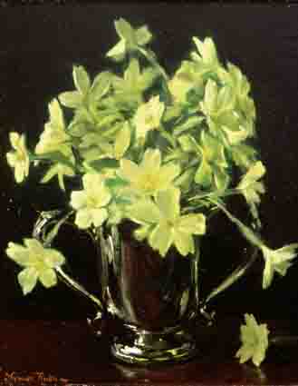 PRIMROSES and PRIMROSES IN MY SILVER CUP (A PAIR) by Thomas Ryan PPRHA (b.1929) at Whyte's Auctions