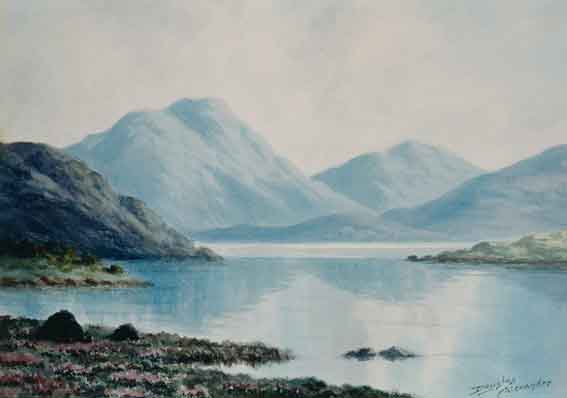 REFLECTIONS, DHU LOUGH, CONNEMARA by Douglas Alexander (1871-1945) at Whyte's Auctions