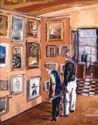 VIEWING AT WHYTE'S AUCTION, ROYAL DUBLIN SOCIETY by Ivan Sutton (b.1944) at Whyte's Auctions