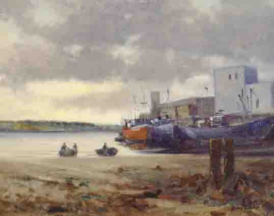 SKERRIES HARBOUR, OCTOBER EVENING by James English sold for �2,412 at Whyte's Auctions