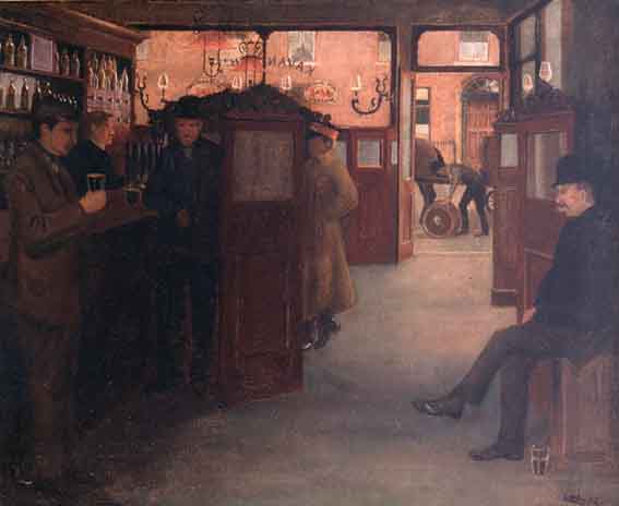 INTERIOR OF KAVANAGH'S PUB, DUBLIN by Stan Cowen sold for �1,460 at Whyte's Auctions