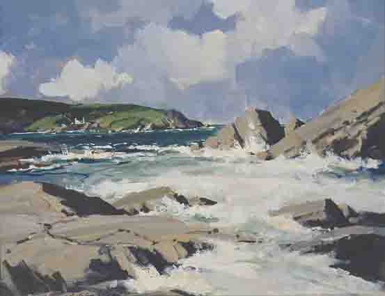 ROUGH SEAS, KERRY COAST by George K. Gillespie RUA (1924-1995) at Whyte's Auctions
