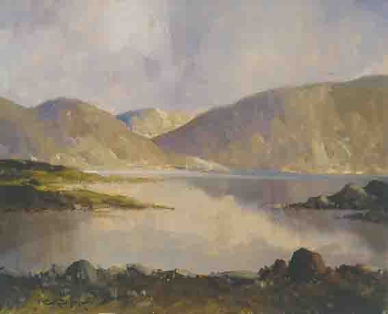 EVENING SUNLIGHT, GLENVEIGH, COUNTY DONEGAL by George K. Gillespie RUA (1924-1995) at Whyte's Auctions