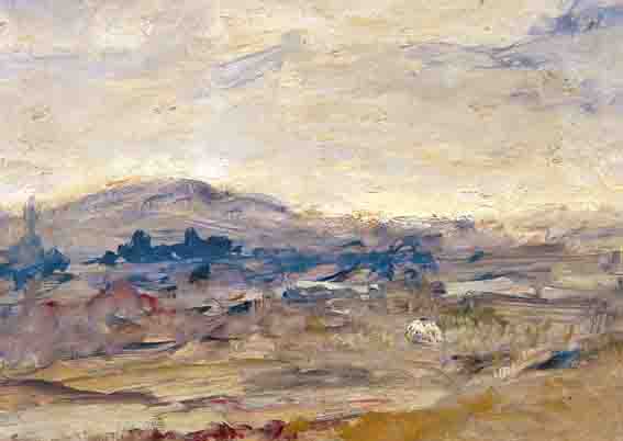 HILLY LANDSCAPE WITH LAKE by Ronald Ossory Dunlop RA RBA NEAC (1894-1973) at Whyte's Auctions
