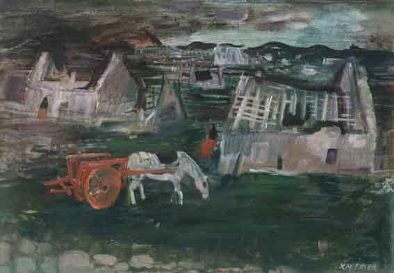 DESERTED HOMESTEADS, ACHILL by Katherine Mary Freyer sold for �2,600 at Whyte's Auctions