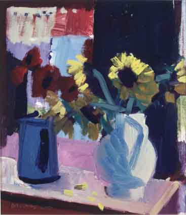 SUNFLOWERS AND POPPIES by Brian Ballard RUA (b.1943) at Whyte's Auctions