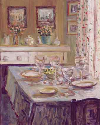 DINING ROOM INTERIOR by James O'Halloran (b.1955) at Whyte's Auctions