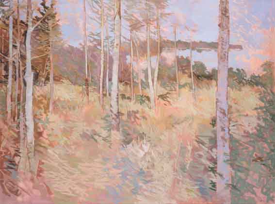 VIEW OF A LAKE THROUGH FOREST TREES by Terence P. Flanagan RHA PPRUA (1929-2011) RHA PPRUA (1929-2011) at Whyte's Auctions