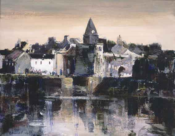 FISH MARKET AND SPANISH ARCH, GALWAY by Kenneth Webb RWA FRSA RUA (b.1927) at Whyte's Auctions