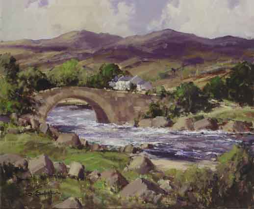 LACKAGH BRIGDE, COUNTY DONEGAL by George K. Gillespie RUA (1924-1995) at Whyte's Auctions