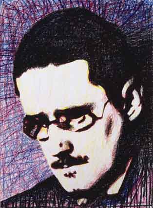 ST. JAMES OF DUBLIN (PORTRAIT OF JAMES JOYCE) by Ross Wilson ARUA (b.1957) at Whyte's Auctions