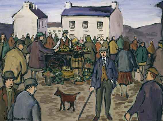 STREET VENDOR, COUNTY GALWAY by Gladys Maccabe MBE HRUA ROI FRSA (1918-2018) at Whyte's Auctions