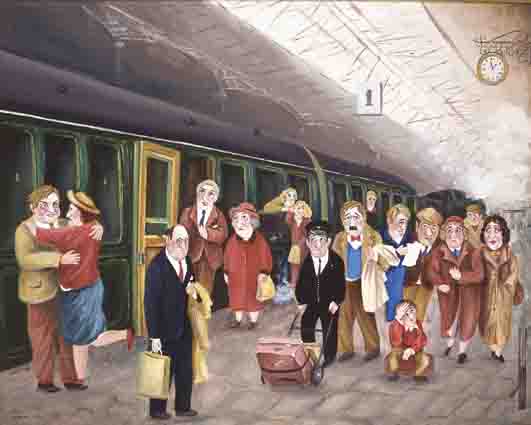 COMING AND GOING NOWHERE (HEUSTON STATION) by John Schwatschke (b.1943) at Whyte's Auctions