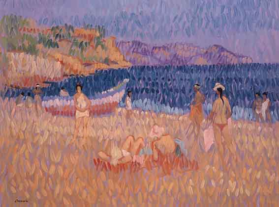 SUNBATHING by Desmond Carrick sold for �3,500 at Whyte's Auctions