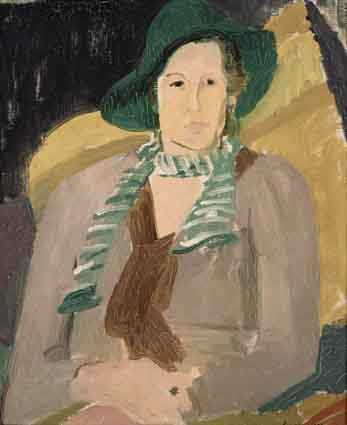 WOMAN IN GREEN HAT by Elizabeth Rivers (1903-1964) at Whyte's Auctions