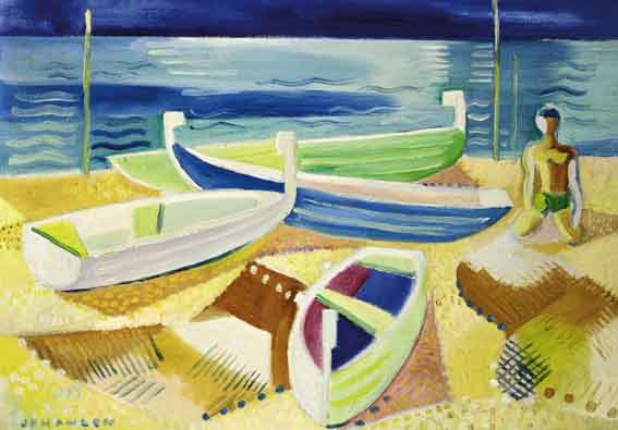 BOATS ON THE C�TE D'AZUR by Father Jack P. Hanlon (1913-1968) at Whyte's Auctions