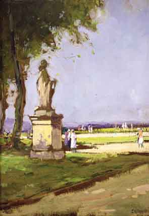 WOMEN STROLLING IN A PARK by James Humbert Craig RHA RUA (1877-1944) at Whyte's Auctions