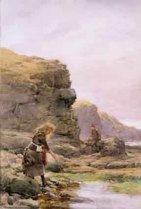 TWO FIGURES BY A SHORELINE by Helen O'Hara sold for �5,000 at Whyte's Auctions
