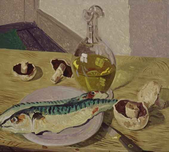 STILL LIFE WITH FISH AND MUSHROOMS by Desmond Stephenson ANCA ANCA at Whyte's Auctions