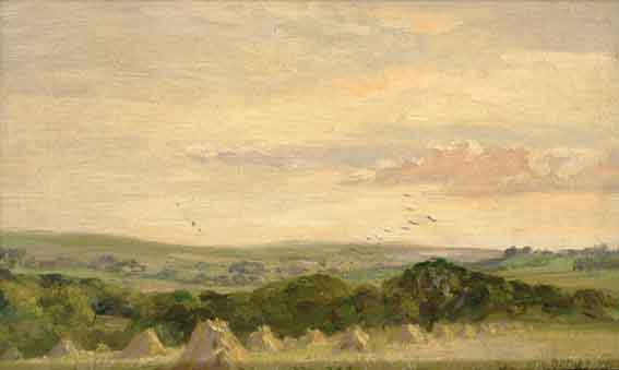 THE HAYFIELD by Dermod O'Brien PRHA HRA HRBA HRSA (1865-1945) at Whyte's Auctions