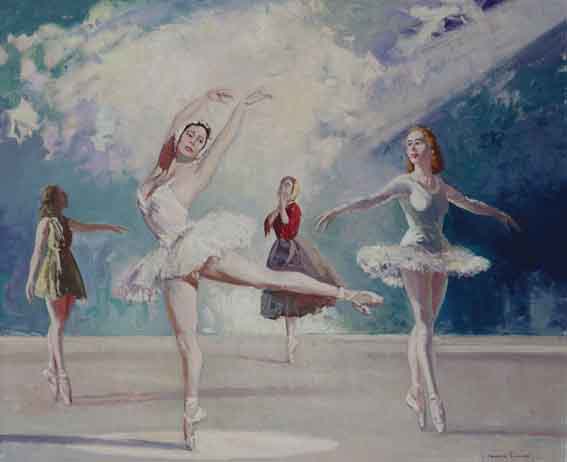 BALLET REHEARSAL by Maurice Canning Wilks RUA ARHA (1910-1984) at Whyte's Auctions